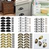 12Pcs Shell Furniture Handles Cabinet Pulls Drawer Knobs Half Moon Kitchen Cupboard Wardrobe Door Handle Antique Hardware