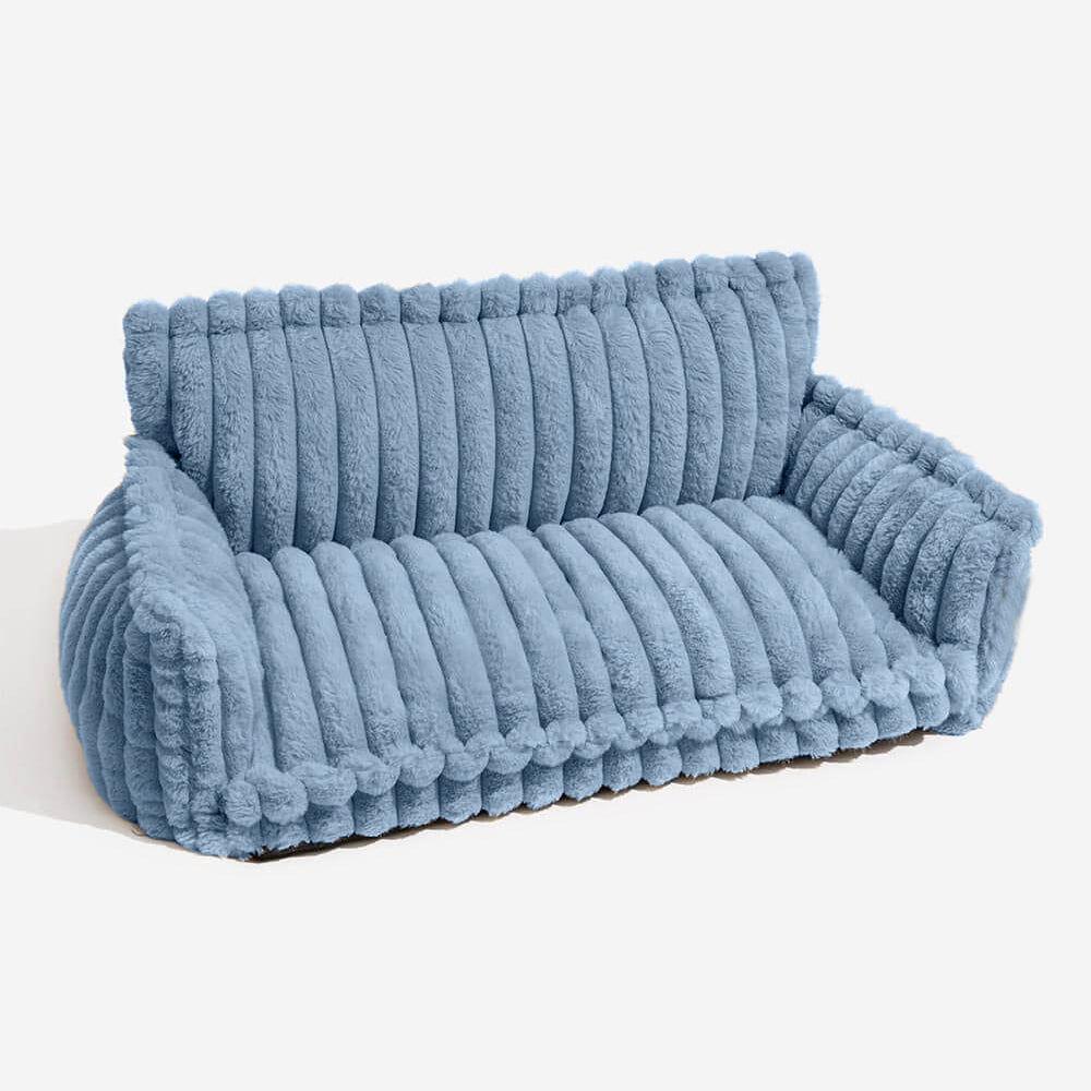 Manufacturer Luxurious Fashionable Striped Faux Lamb