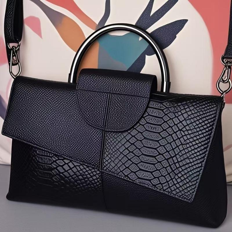 Women's Clutch Bag Large Capacity Banquet Clutch Bag Crocodile Print Women Fashion Temperament Crossbody Bag