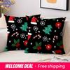 1 Pieces Christmas Pattern Decorative Throw Pillow Cushions Polyester Pillowcase, Sofa Decorative Cushion Cov Headboard Pillow
