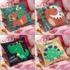 Cartoon Dinosaur Cute Cushion Cover Pattern Printed Pillowcase for Living Room Sofa Cushion Cover & Bedroom Decor