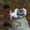 Baitcast Reel 6.3:1 Gear Low Profile Carbon Fiber Drag 18+1Bearing Dual Magnetic Brakes Fishing Reel