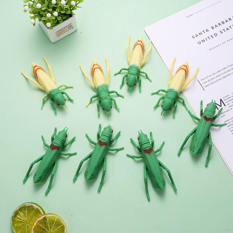 

2Pcs Student Children Grasshopper Silicone Shell Writing Signature Pen Random Creative Simulation Locust Ballpoint Pens