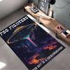 Rock Band Area Rug, Foo Fighters The Sky is a Neighborhood UFO Desert Car Synthwave Print, Music Studio Decor, Non-Slip Mat