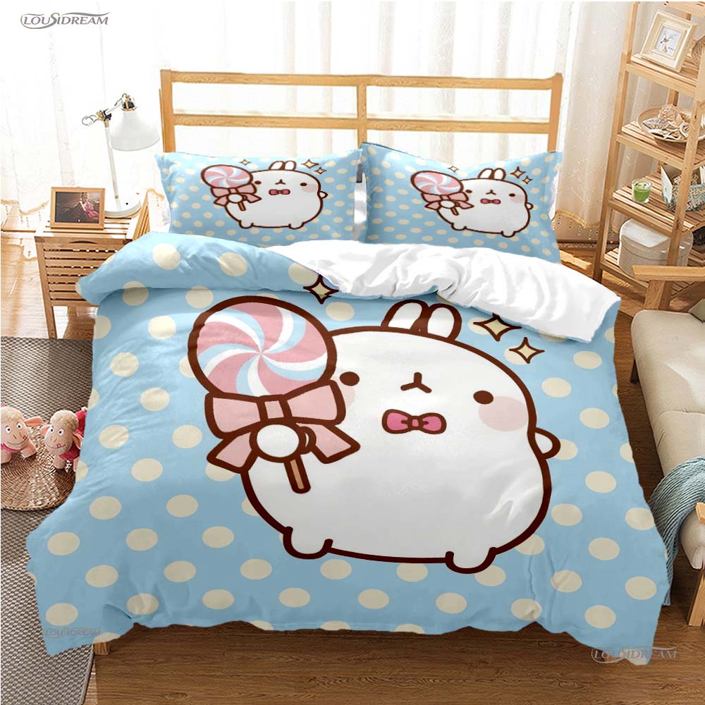 Cute Cartoon M-MAMEGOMA All Season Duvet Cover Kawaii Bedding Set Soft Quilt Cover and Pillowcases Teen Single/Double/Queen/King