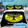 Custom Name Beitar FC Crest Bedding Set 3pcs, Bedding Set Including 1pc Duvet Cover And 2pcs Pillowcases for Bedroom, Dormitory Gift