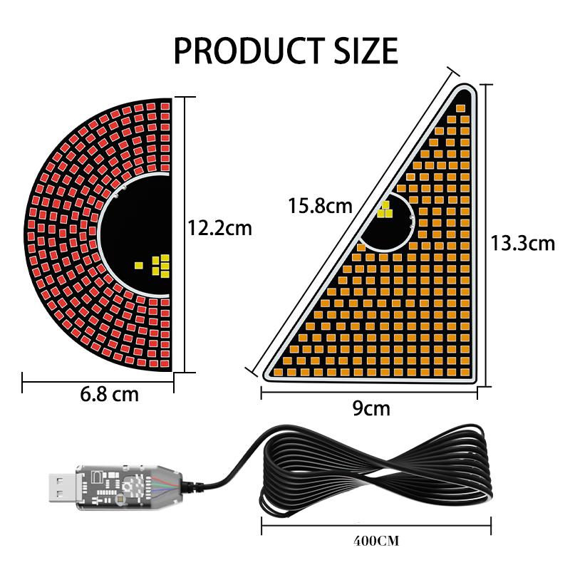 LED-Auto-Dekorationsleuchte, lustige Teufelsaugen-Atmosphärenleuchten, LKW-Auto-Front- und Heckscheiben-USB-Blitzlicht-Warnleuchten