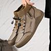 Split Leather Men Boots Hand Made Winter Ankle Boots With Fur Plus Size 38-46 Leisure Sneakers For Male Hombres Botas