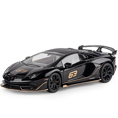 1/18 Lamborghini SVJ63 Model autíčka ze slitiny Simulace tlakového lití se zvukem a světlem Hračky Modely vozidel pro chlapce Děti Dárky