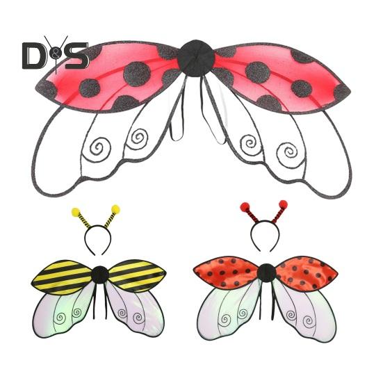 Ladybug Cosplay Wing Universal Ladybird Dress-Up Wing Fairy Wing Costume Accessories for Stage Performance Halloween Parties Photo Props