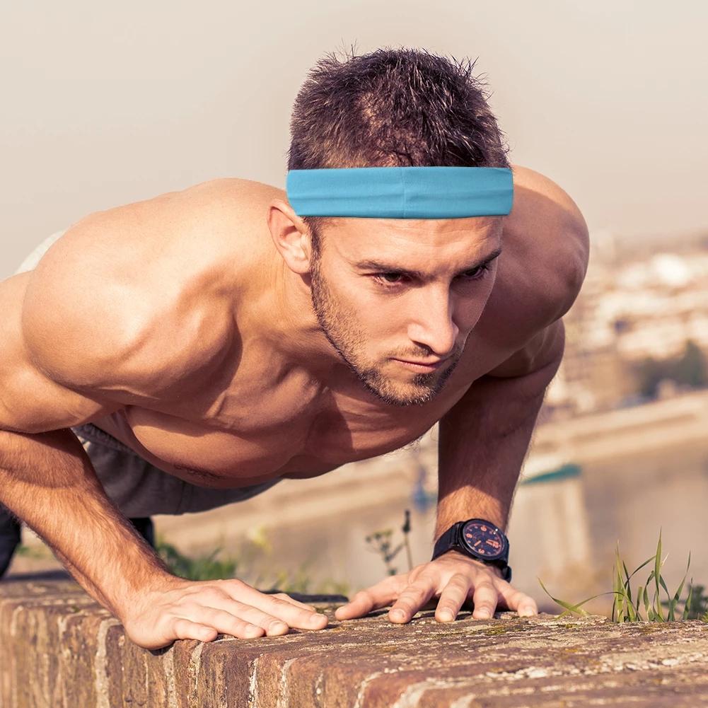Tennis Cycling Sports Turban Headscarf Fitness Bandage Sweatband Yoga Headband Hair Bands Elastic