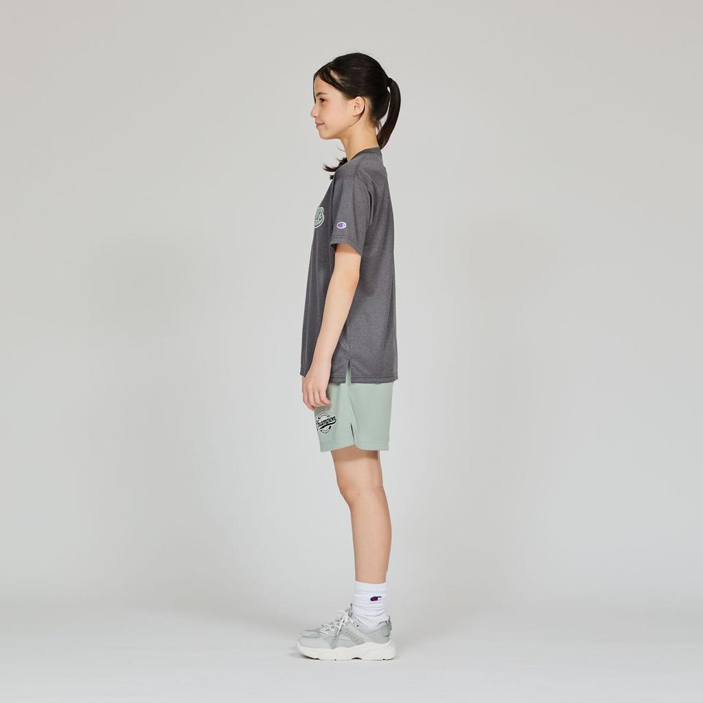 Champion Short Sleeve Crew Quick Antibacterial and Odor Graphic Logo Basketball Heather Boys Kids' T-Shirt, Neck, Drying, Breathable, Resistant,