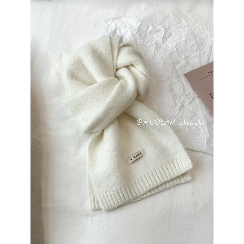 Soft Wool Blend Knit Scarf Women Winter Warm Lightweight Minimalist Style Long Wrap Shawl In Multiple Colors