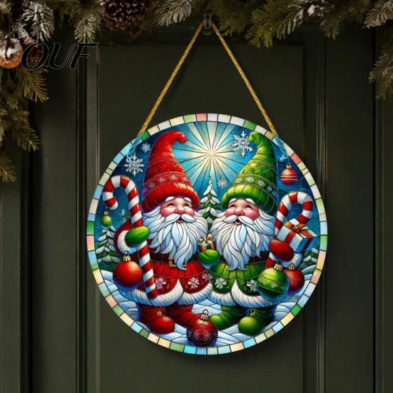Acrylic Hanging Decorations Christmas Tree Ornaments, Festive Pendants with Lanyard for Ornaments Holiday Party Home Decoration, Indoor Scene