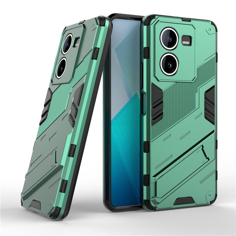 For Vivo IQOO Z8 Case For IQOO Z8 5G Cover 6.64 Inch Punk Armor Shockproof Hard Rubber Bracket Bumper For Vivo IQOO Z8 Fundas