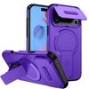 Sliding Window Lens Protection Bracket For Magsafe Case For iPhone 17 Pro Max Magnetic Wireless Charge Stand Holder Cover Coque