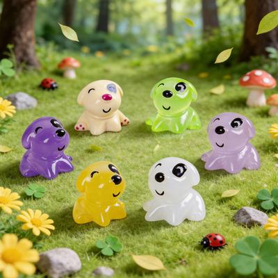 9 Stück Leuchtende Mini-Hundefiguren, die im Dunkeln leuchten, Kleine Welpenfiguren, Niedlich
