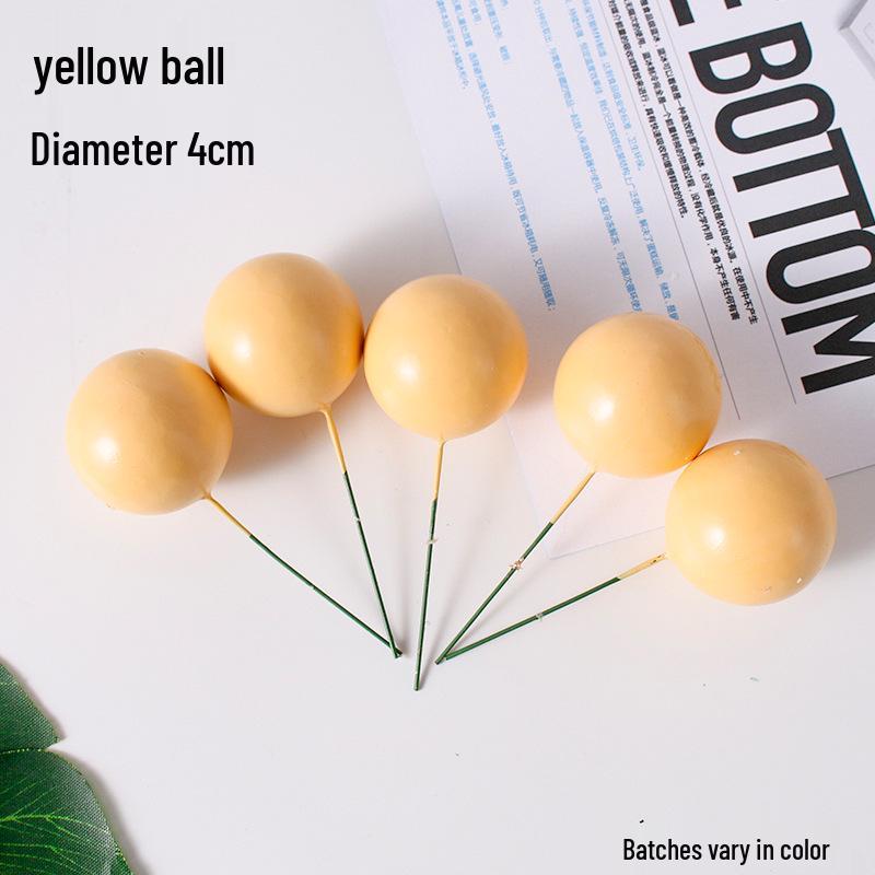 Golden and Silver Ball Cake Decorations with Colorful Birthday Insert Card