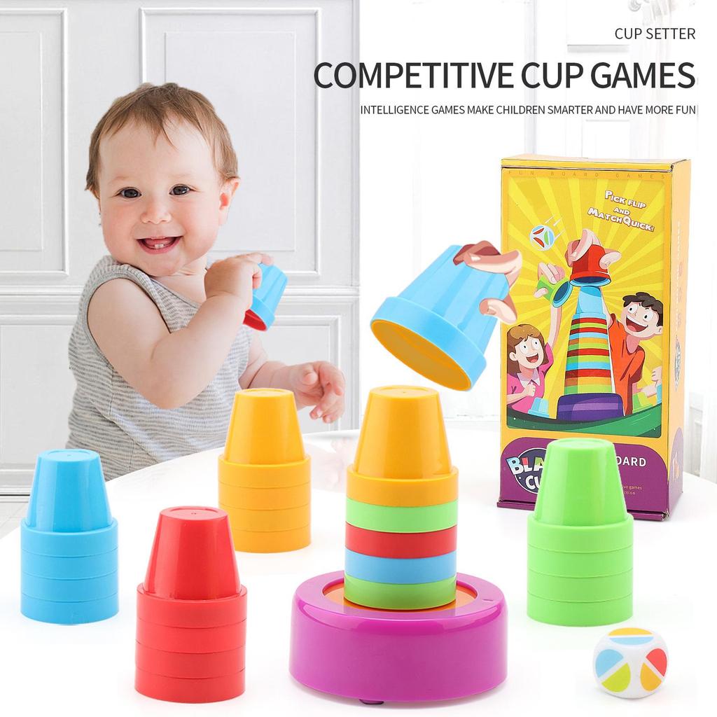 Cross-Border Children's Stacking Cup Puzzle Game: Colorful Brain Training & Early Education Toy