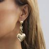 Heart Trendy Gold Pendant Earrings Vintage Geometric Heart Studs Fashion Style Street