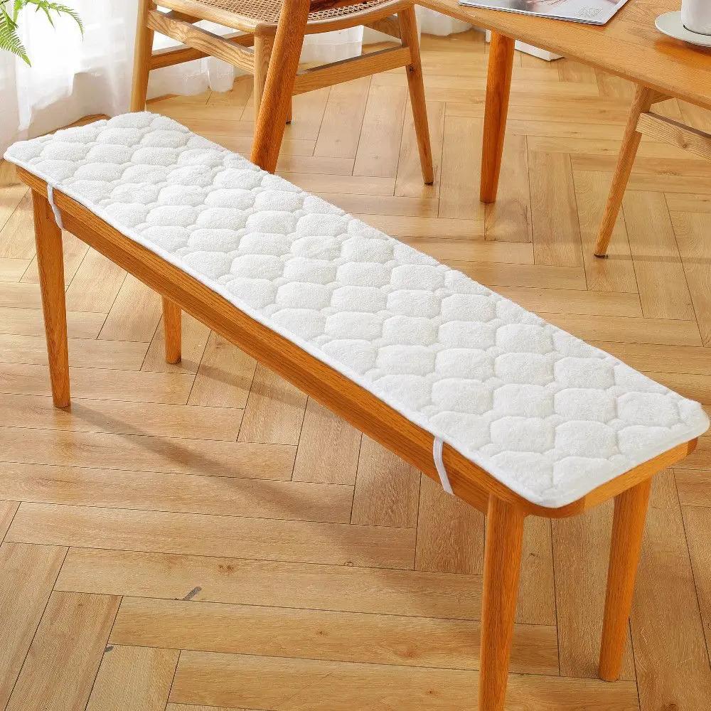 Massives, langes Bankkissen aus Plüsch, Mahagoni-Bankkissen, verdicktes, individuelles Sitzkissen aus Holz für Sofas und Stühle für den Winter