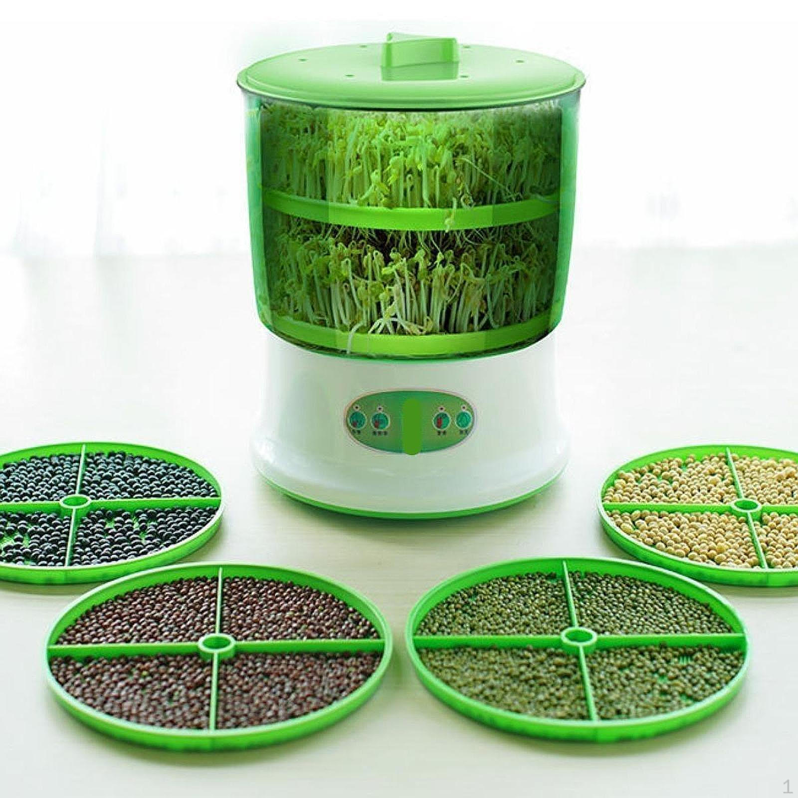 

Проращиватель семян Бытовая гидропонная проращивающая машина для бобовых ростков EU Plug Double Layers Double Layers