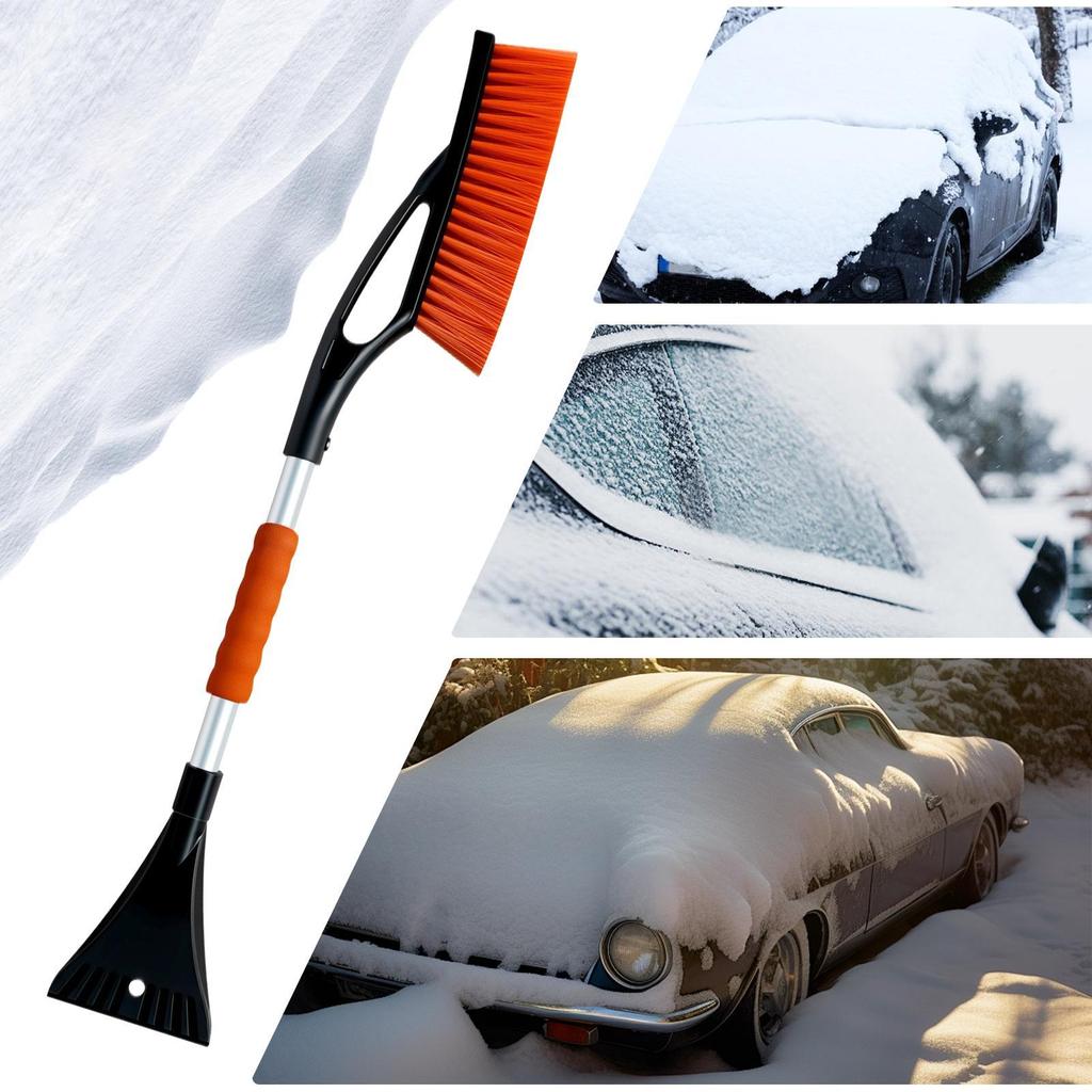 Snow Scraper For Car Ice Scrapers With Brush For Car Windshield Winter Automotive Cleaning Shovel For Truck RV SUV Vehicle