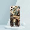 For iPhone 15 16 14 13 12 mini 11 Pro Max XS X XR SE 7 8 Plus Silicone Clear Cover Landscape Art Luxury Phone Case