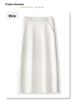 Women's White High-Waisted Midi Skirt - Versatile Summer 2025 Fashion