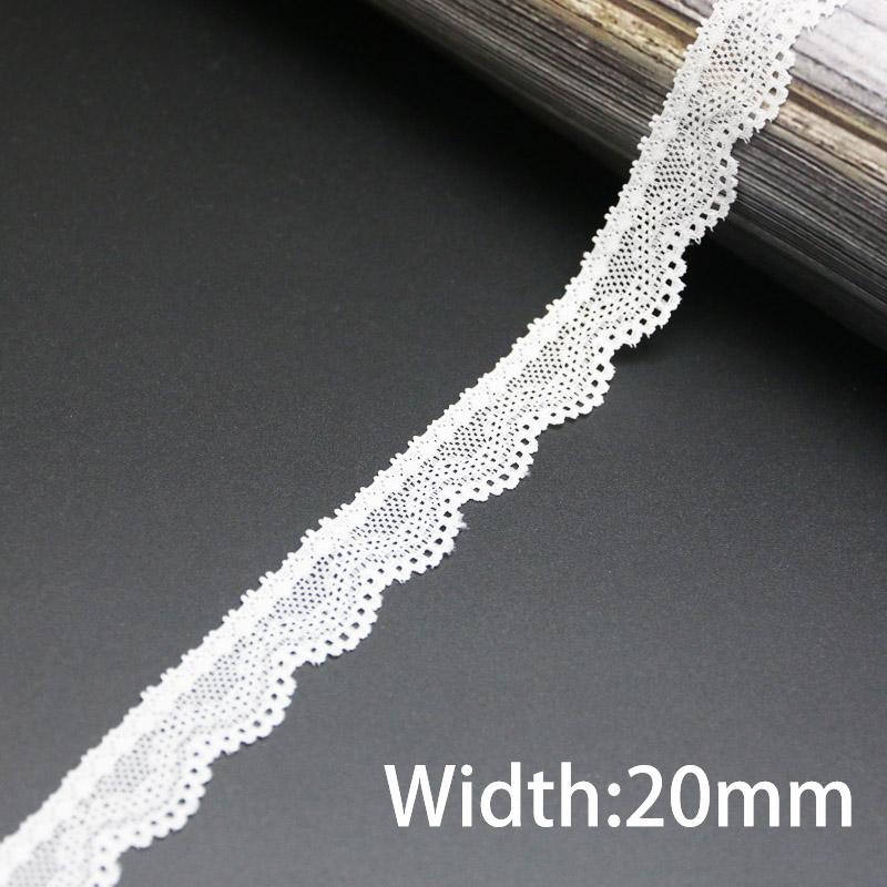 (5 Meters/lot) White Elastic Lace Fabric Underwear Stretch Laces Trim DIY Crafts Sewing