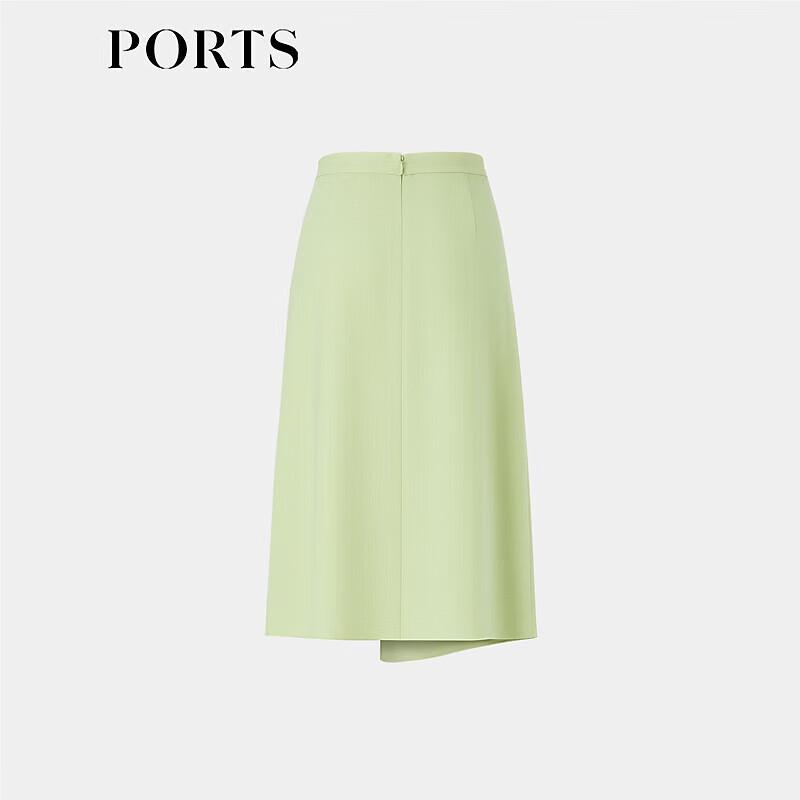 PORTS Women's Layered A-Line Midi Skirt with Waist Chain