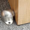 Brushed Metal Floor Mounted Magnetic Door Stopper