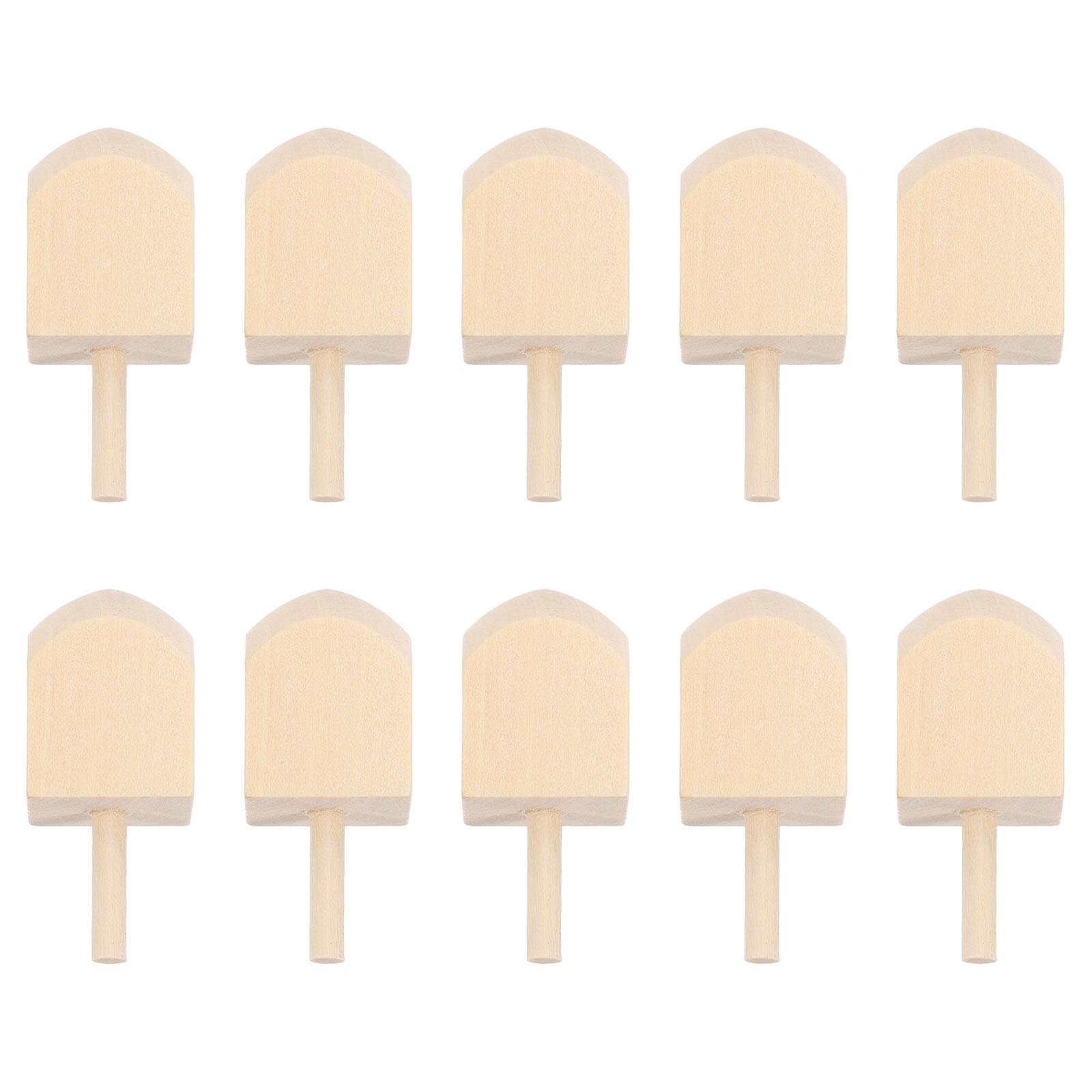 10 шт. Ханукальные деревянные волчки DIY поделки Неокрашенные деревянные волчки для детей и взрослых Вечеринки деревянные волчки