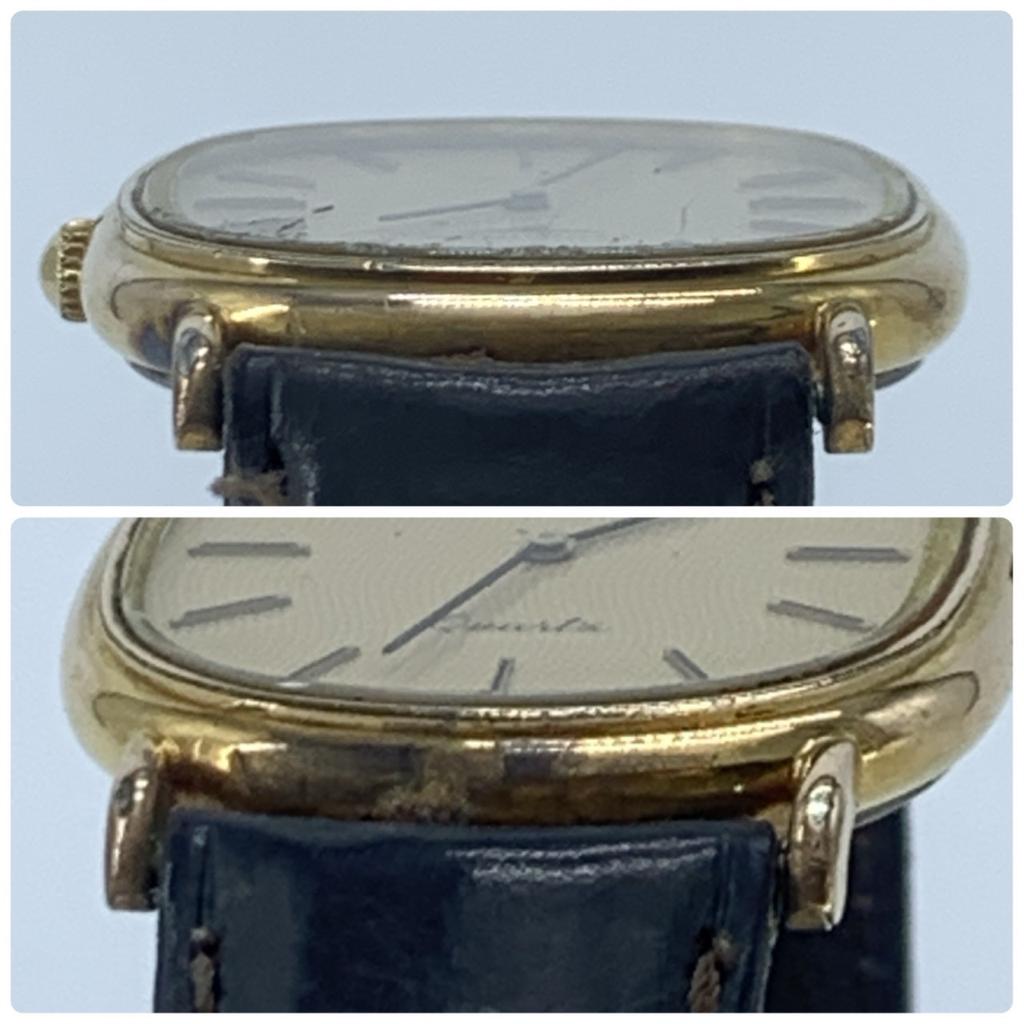 New Batteries Working Good LONGINES 960-6082 Quartz Battery Powered Square Gold Dial Stainless Steel Men's Watch 2-Hand Lightly Cleaned