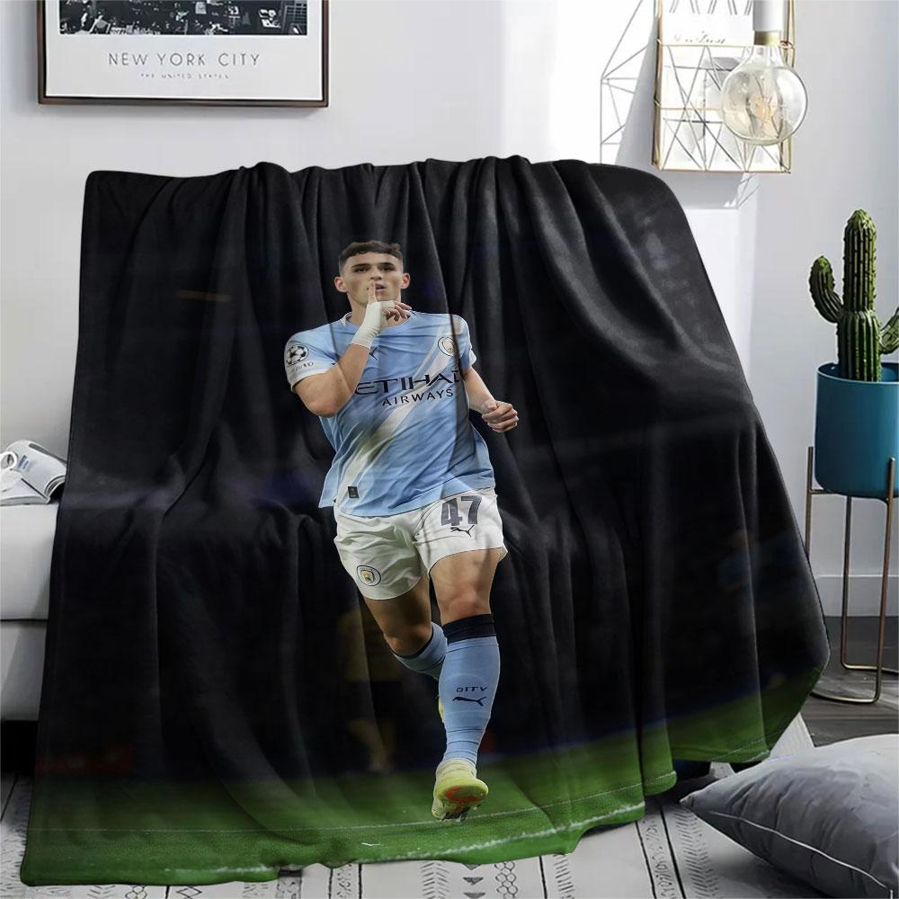 Phil Foden Printed Flannel Blanket, Soft Throw for Bedroom Sofa, Washable, Fan Merchandise, Great Gift.