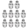 10pcs Stainless Steel Straight Hydraulic Grease Fitting M10 Thread Grease Nipple Connector Grease Accessories