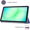 Silikonowe Etui do Samsung Galaxy Tab A9/A11 8,7 cala SM-X110 X130, Smukłe Etui z Klapką i Trójwarstwowym Stojakiem, Wsparcie Automatycznego Uśpienia/Wybudzania