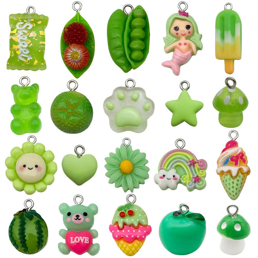 DIY Resin Pink Bear Lollipop Ornaments: Necklace, Earrings, Key Pendant Accessories