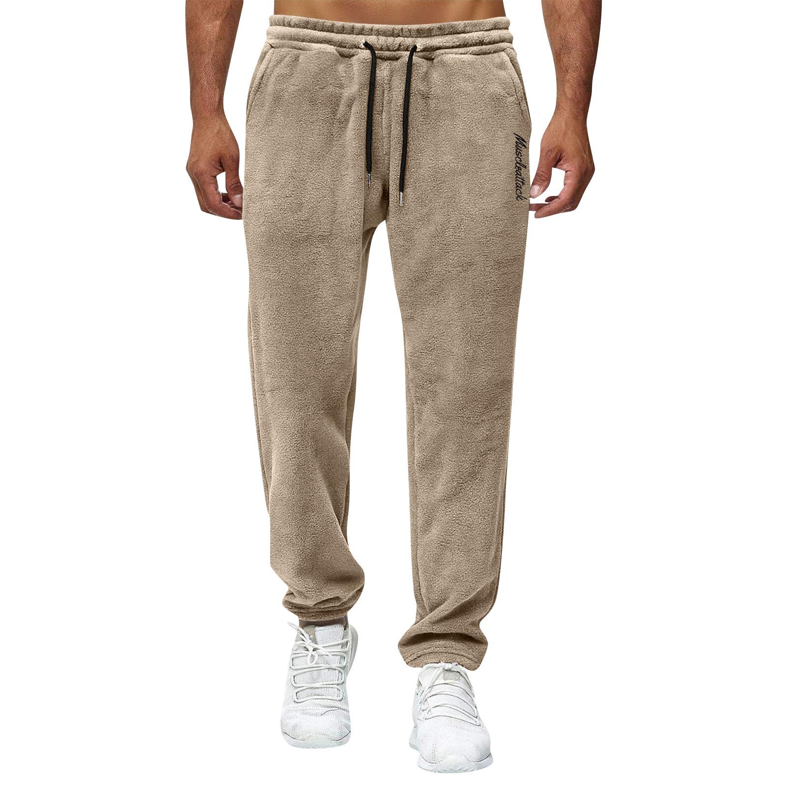 

Мужские спортивные повседневные прямые брюки с английским принтом и кулиской XXL хаки