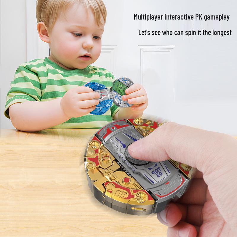 Dual-Form Dino Mecha Gyro: Transforming Decompression Toy for Kids