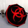 1pc Biohazard Symbol Umbrella with Plastic Handle,Suitable for All Seasons Home Travel Outdoor UmbrellaM907
