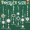 Ice Stick Ornament Modern Acrylic Christmas Ornament Snowflake Hanging Pendant Clear Water Droplet Ornament For Gift Tag Party
