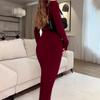 Spring 2025 European and American Women's Fashion High Waist Slimming Evening Dress