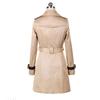 Fashion Women Winter Autume Buttons Back Bow Bandgae Windbreaker Jacket Coat Top