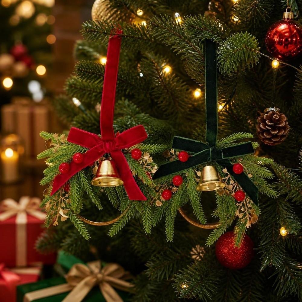 Creative Christmas Bell Wreath Exquisite Crisp Sound Christmas Decoration Bells Retro Portable Christmas Jingle Bells