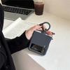 Offical Liquid Silicone Ring Holder Case For Samsung ZFlip 3 4 Folding Soft Candy Color Camera Protective Shockproof Cover Funda