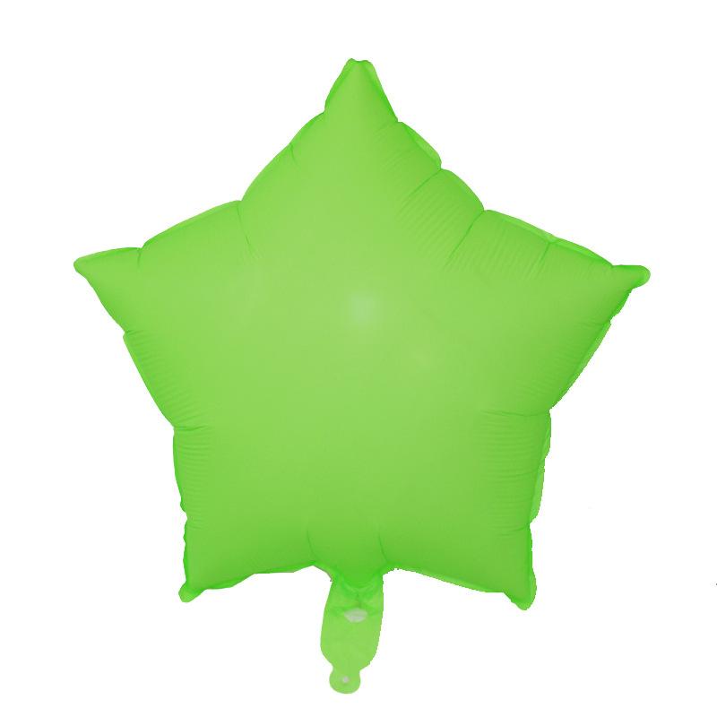 18-Inch Light Version Of Pentagram Aluminum Film Balloon Solid Color Star Balloon Aluminum Foil Birthday Party Decoration Arrangement