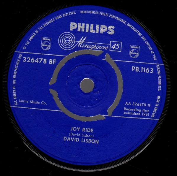 7inch Record DAVID LISBON - Joy Ride / Swiss Miss PB1163 Philips 1961 UK Pop Used