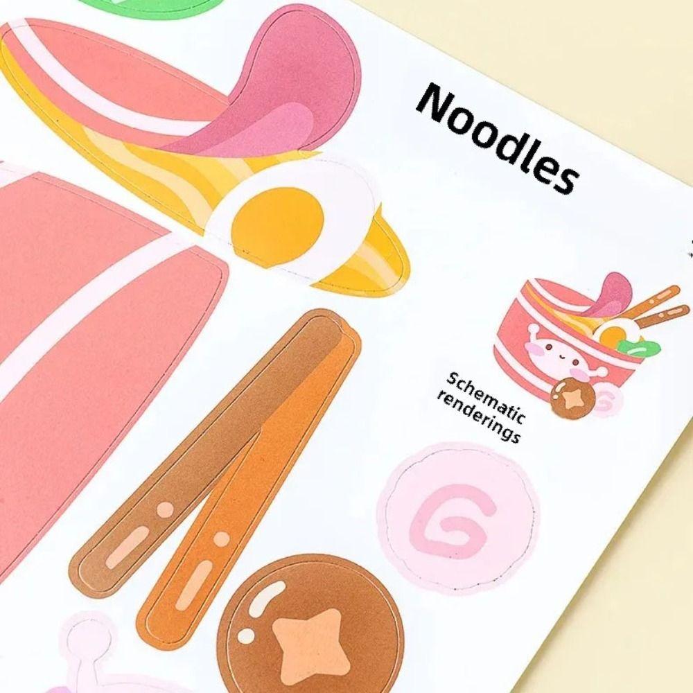 Paper DIY Paste Material Kit Educational Toys Animals Sticker Book  Birthday Gift
