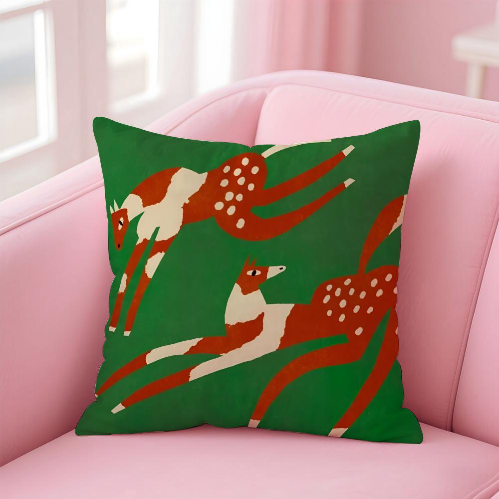 Vantage Abstract Anime Cute Pet Cat Dog Cushion Cover Pillow Case Soft Friendly Fabric Concealed Zipper